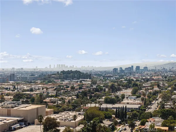 an aerial view of a city