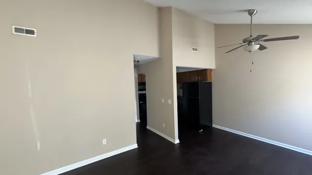 a view of a room with walk in closet