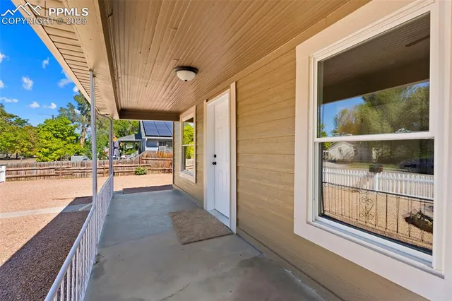 a view of a entryway door front of house