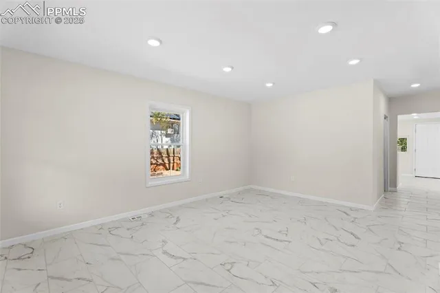 a view of an empty room