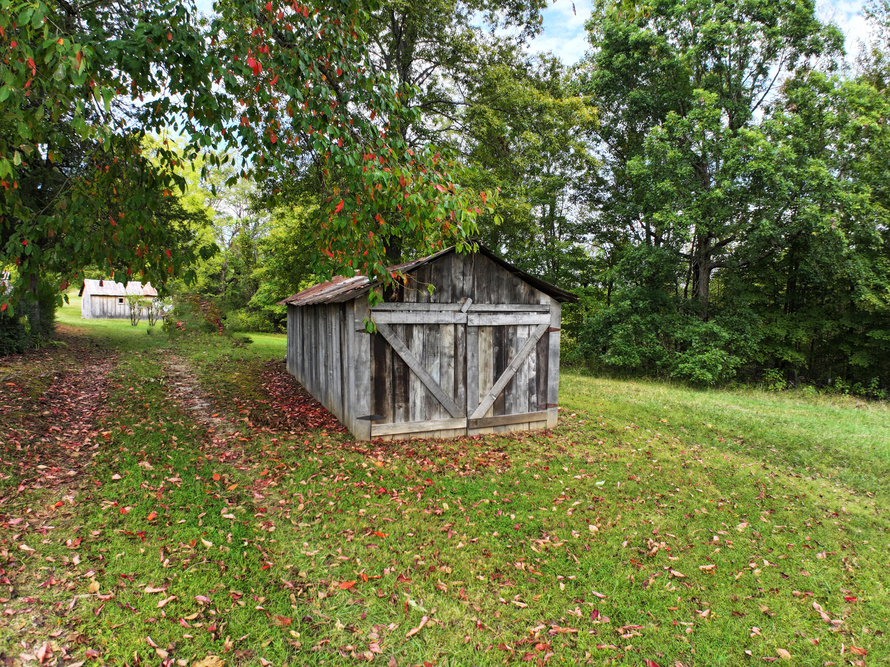 1351 Furnace Junction Road Ravenna, KY 40472 - Photo 17 of 61 Detached garage measuring 28.8’ long by 10’ wide, featuring 2 doors and 1 window—ideal for storage, workshop, or equipment!