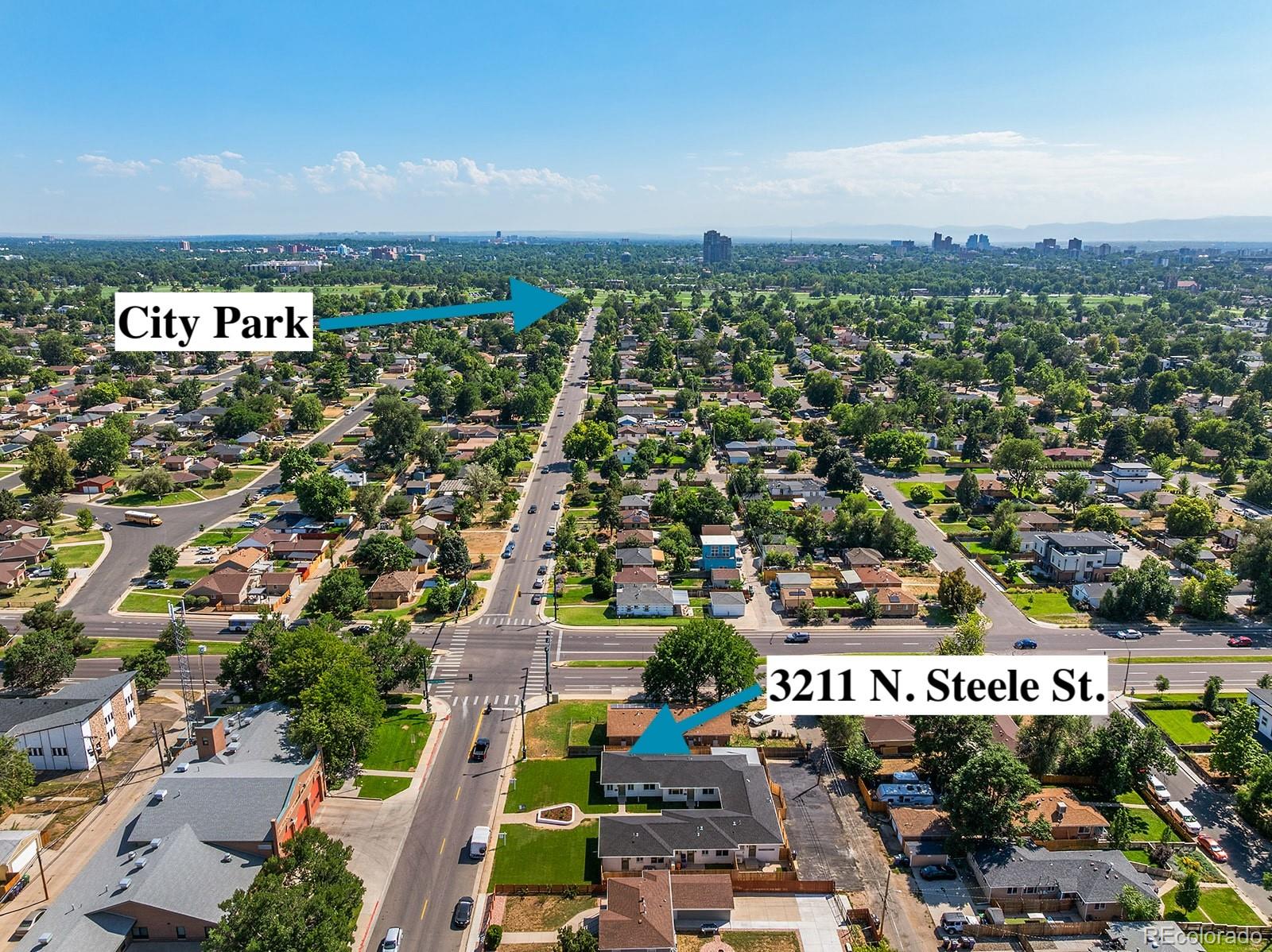 3211 Steele Street Denver, CO 80205 - Photo 25 of 26 an aerial view of a city