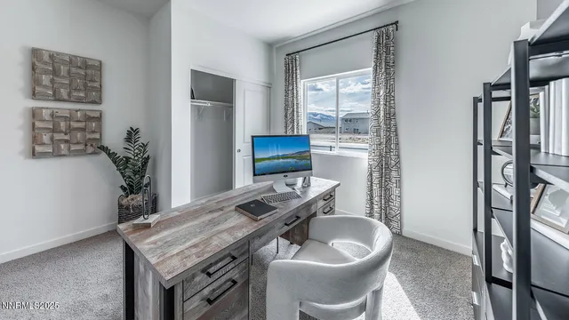 a table and chairs in a room