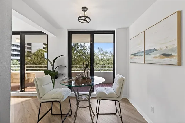 a view of a lake with a building in the background