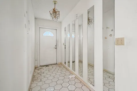 a view of a bathroom with a shower