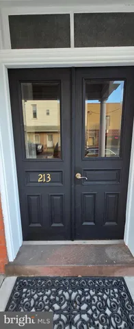 a view of a door of the house