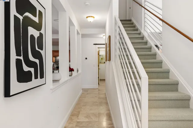 a view of an entryway with staircase