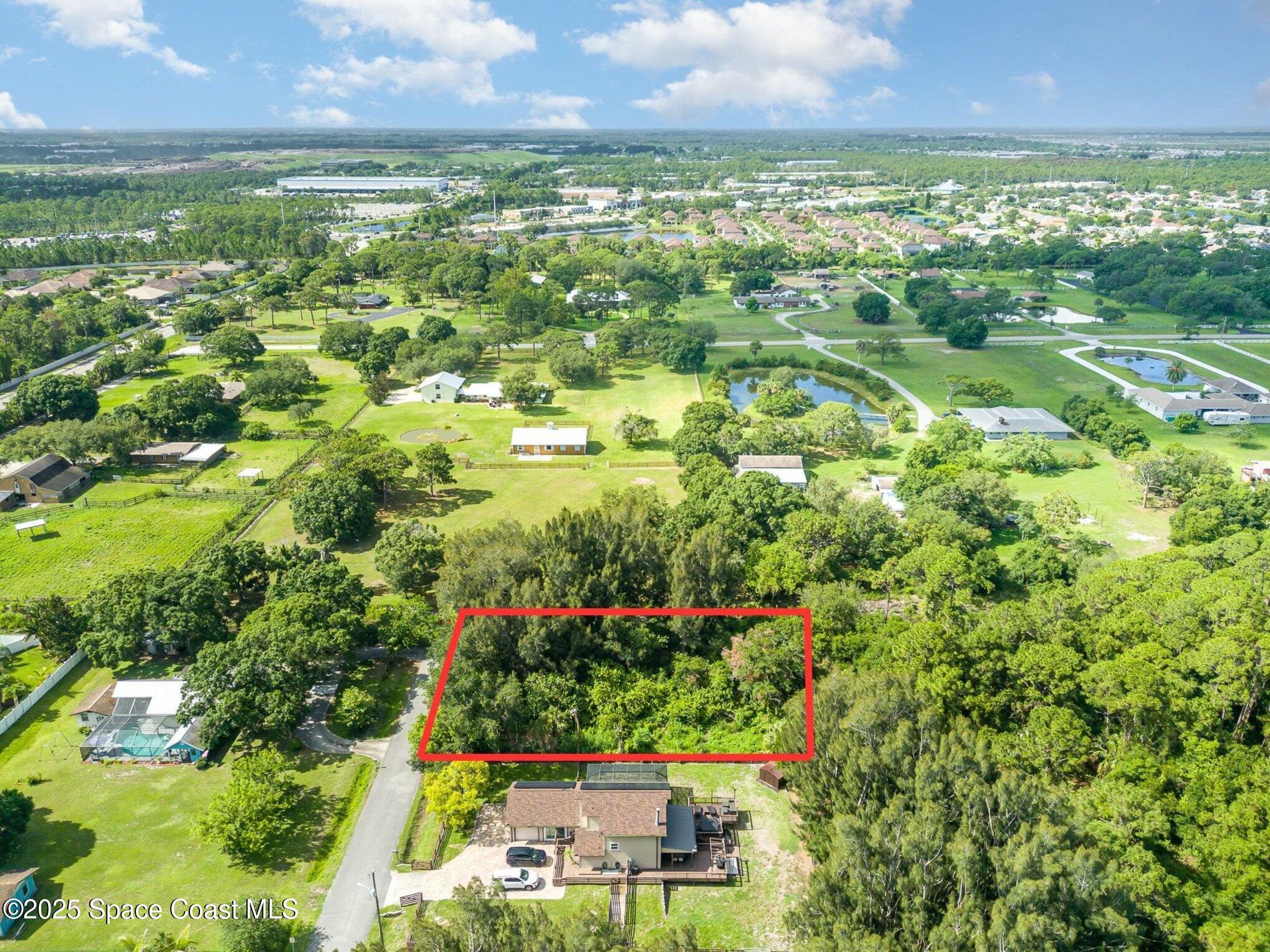 1545 Anson Road Melbourne, FL 32934 - Photo 3 of 19 a view of a garden with a building in the background