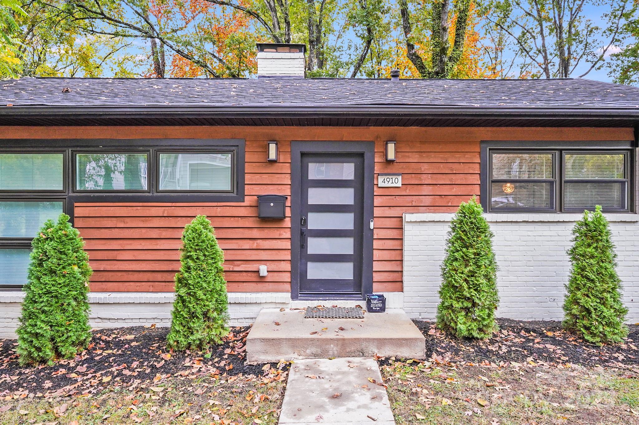 a front view of a house