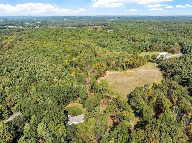 a view of a lake with a city