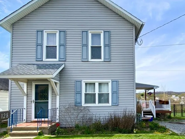 a front view of a house