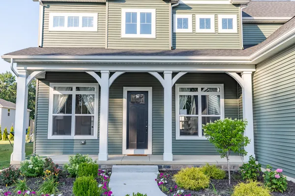 a front view of a house
