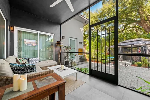 a view of balcony with couch