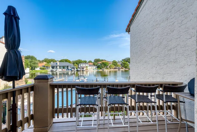 a view of a city from a balcony