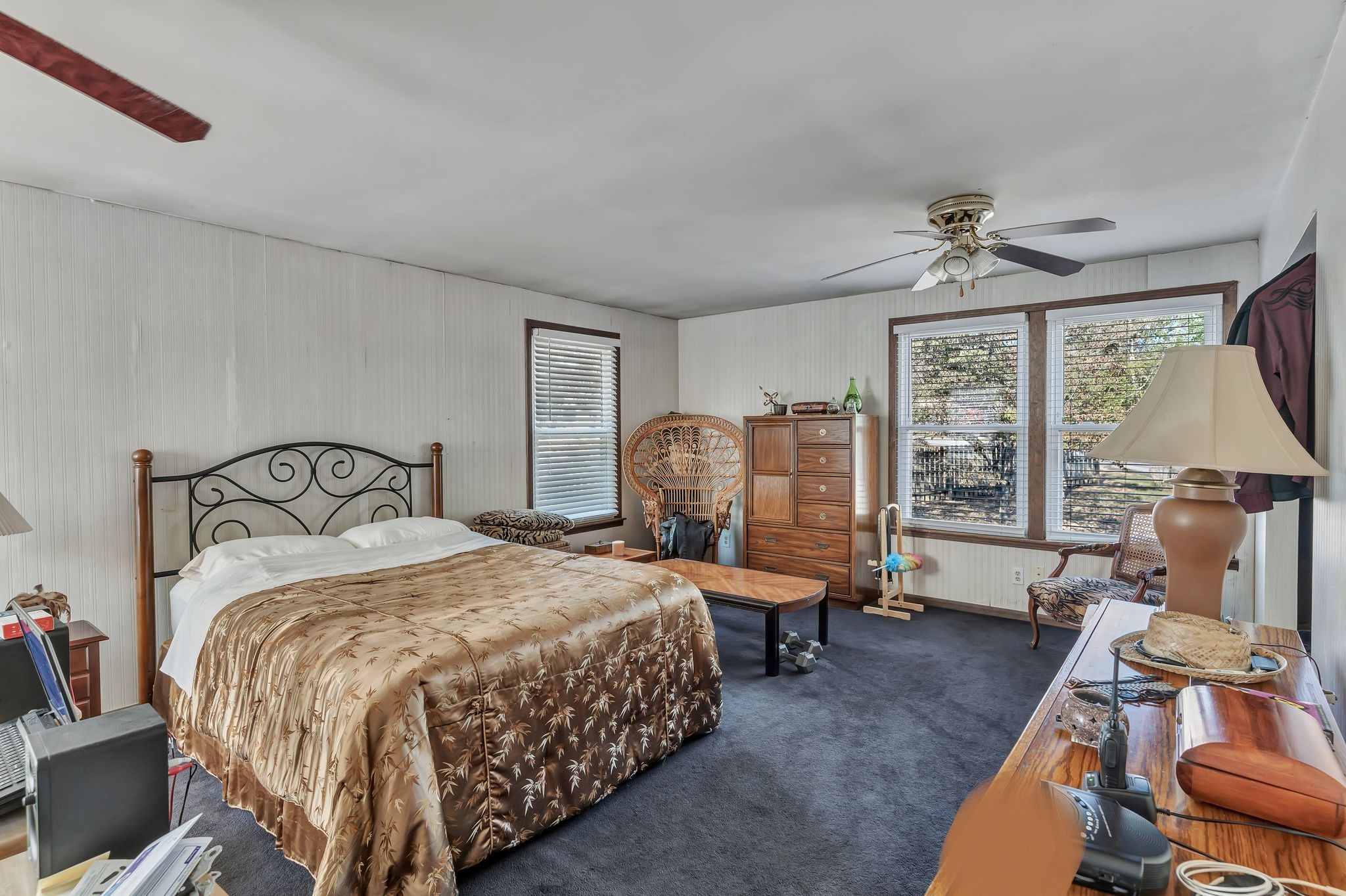 1008 Allen Road Ashland City, TN 37015 - Photo 21 of 26 a bedroom with a bed and large windows