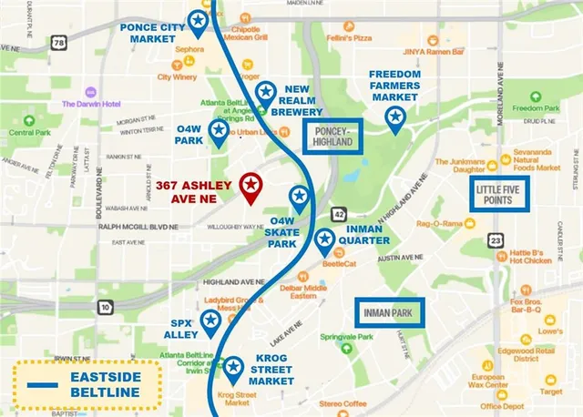 a view of people sitting outside of a building