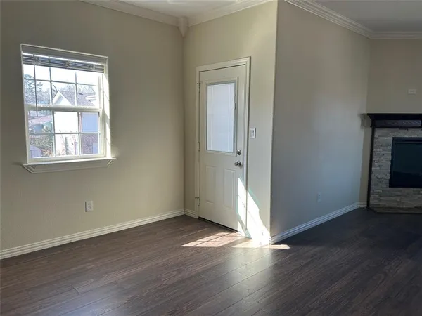 a view of balcony with furniture