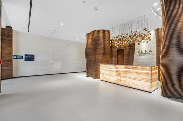 a view of lobby with stairs