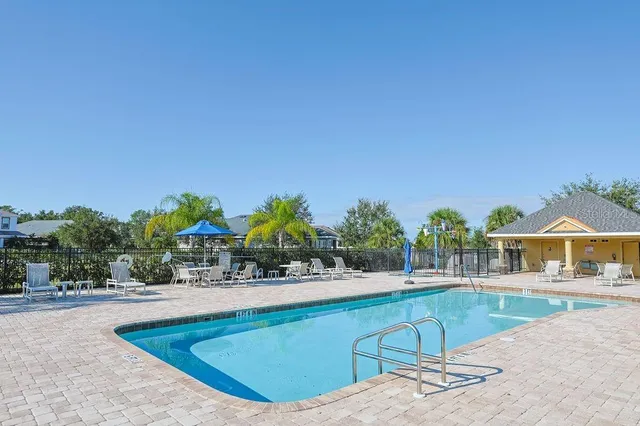 a view of a volley ball court