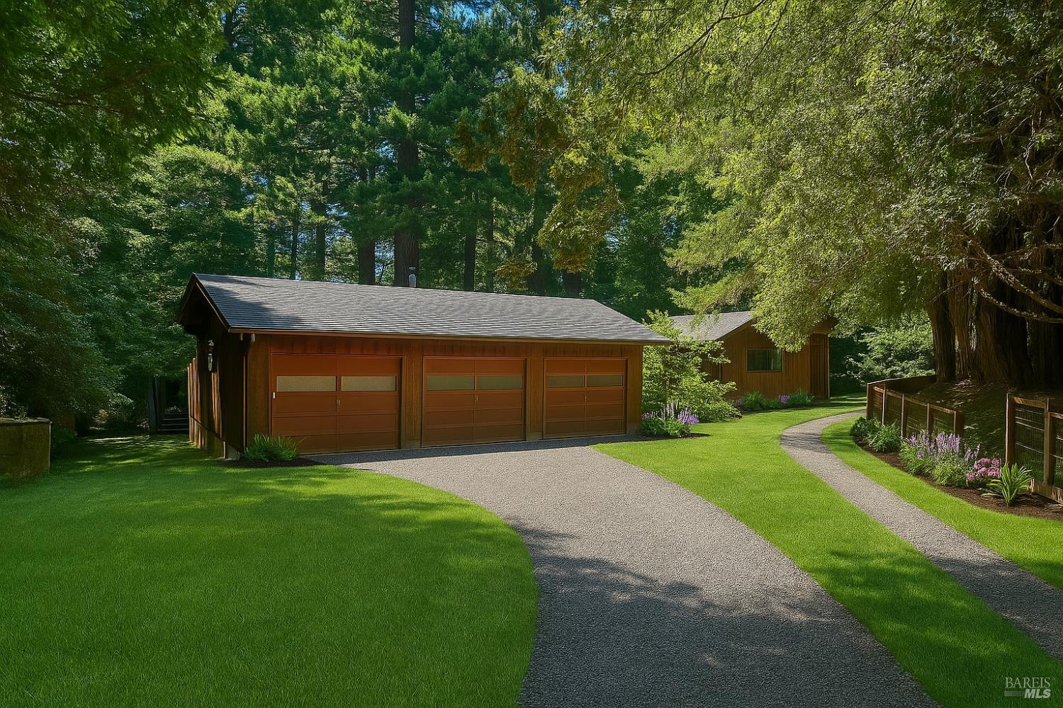 33182 Frog Pond Road Little River, CA 95456 - Photo 12 of 14 a front view of a house with a yard and trees