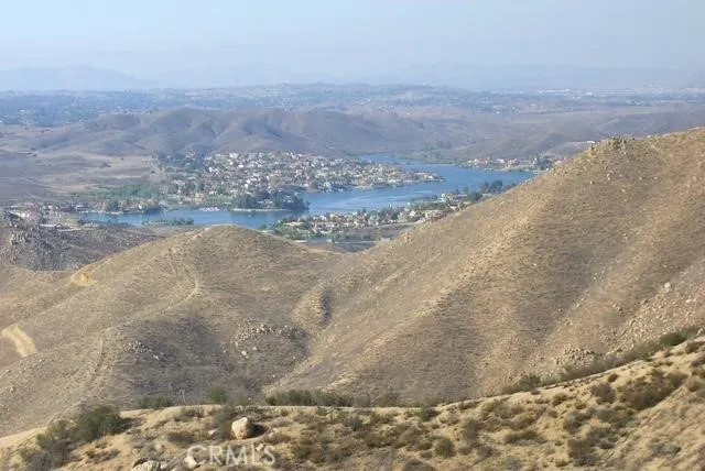 a view of a lake with mountains in the background