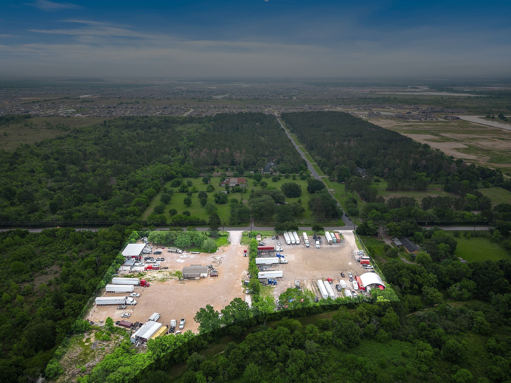 6403 Katy Hockley Cut Off Road Katy, TX 77493 - Photo 2 of 6 an aerial view of a houses with a yard