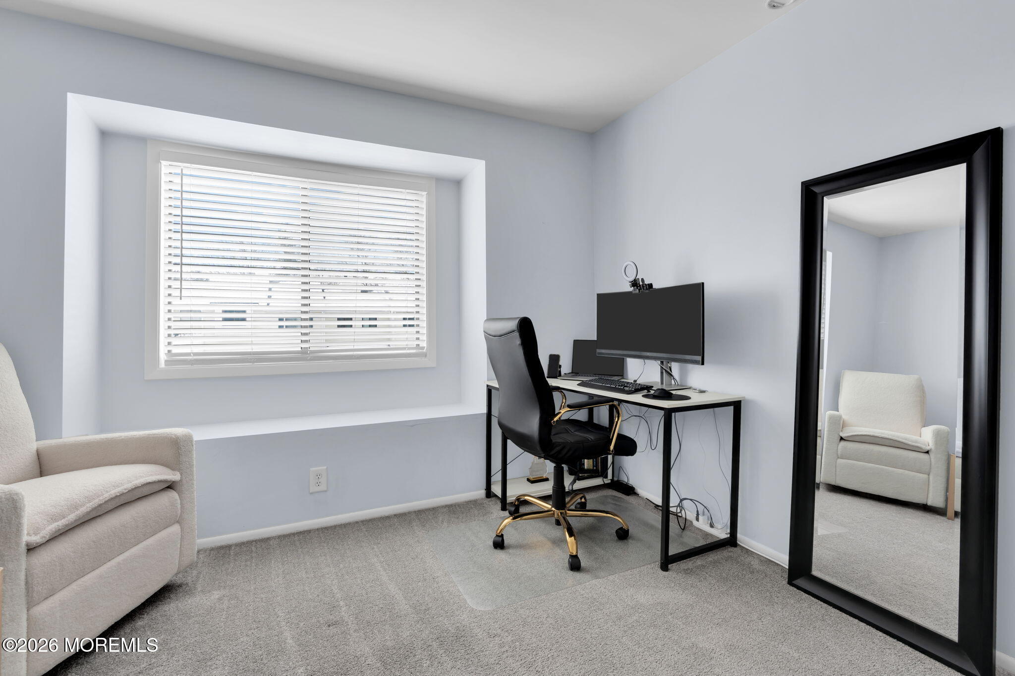 375 Middlewood Road Middletown, NJ 07748 - Photo 19 of 36 a view of a workspace with a window and lounge chair