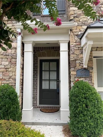 a front view of a house