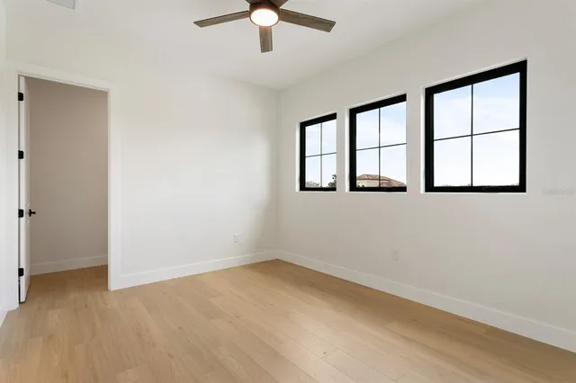 an empty room with a window