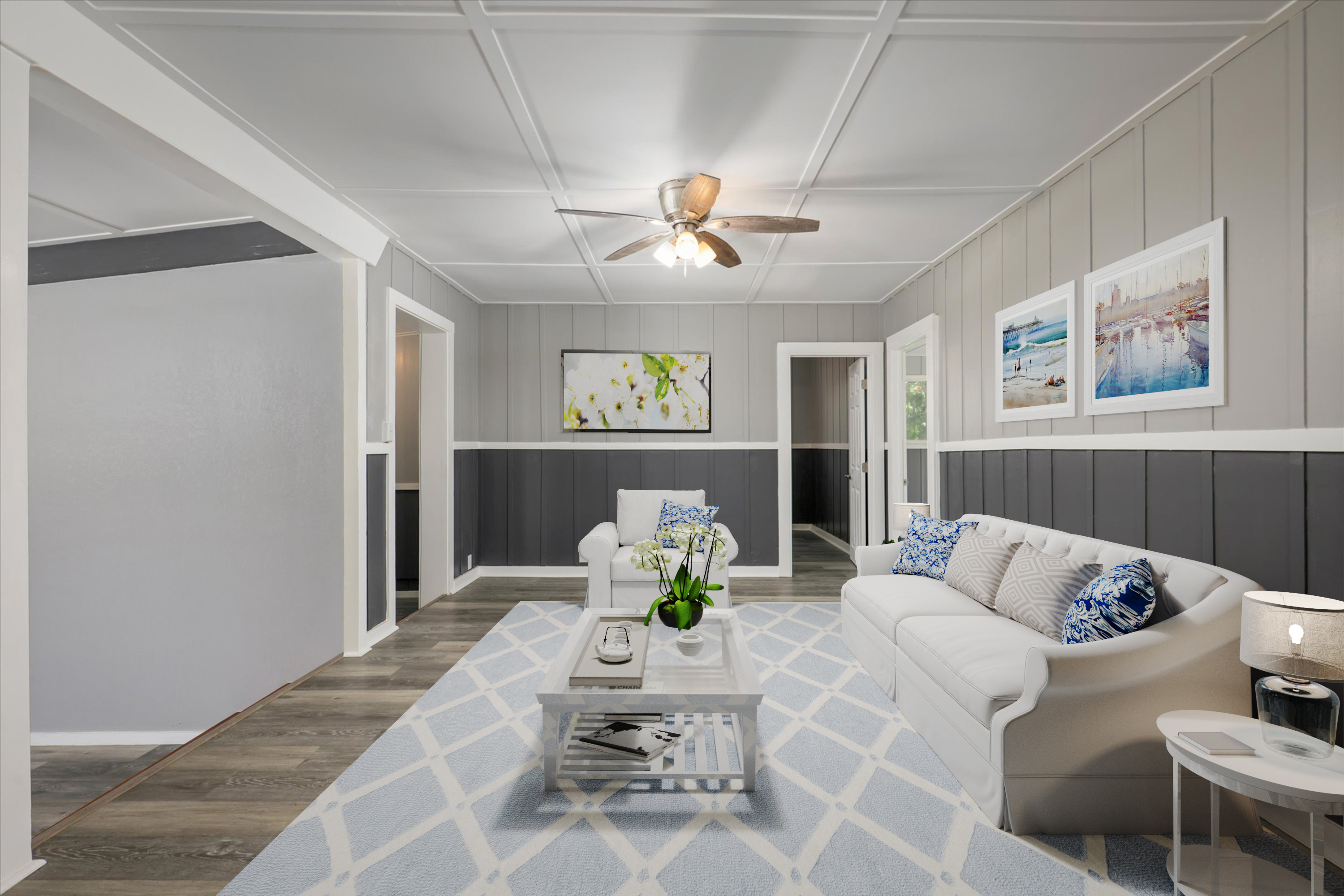 55-545 Hawi Road Hawi, HI 96719 - Photo 14 of 27 a living room with furniture flowers and a chandelier