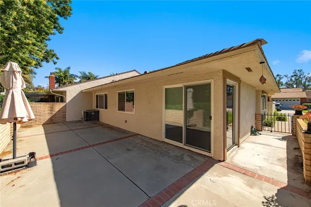 a view of a house with a patio