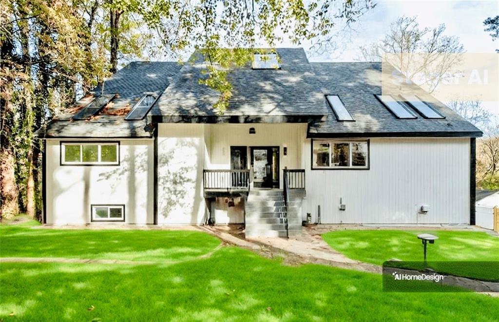 front view of house with a yard