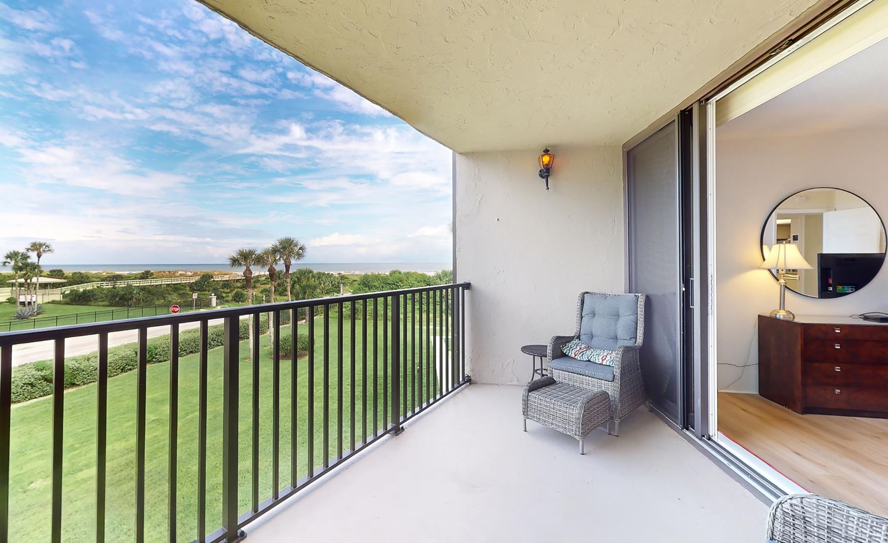 1 Dondanville Road, Unit C 215 St. Augustine, FL 32080 - Photo 14 of 33 a view of a balcony with furniture