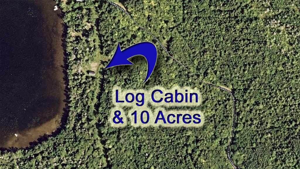 60-68 Lower Lake Road Danforth, ME 04424 - Photo 3 of 72 log-cabin-aerial-map-land
