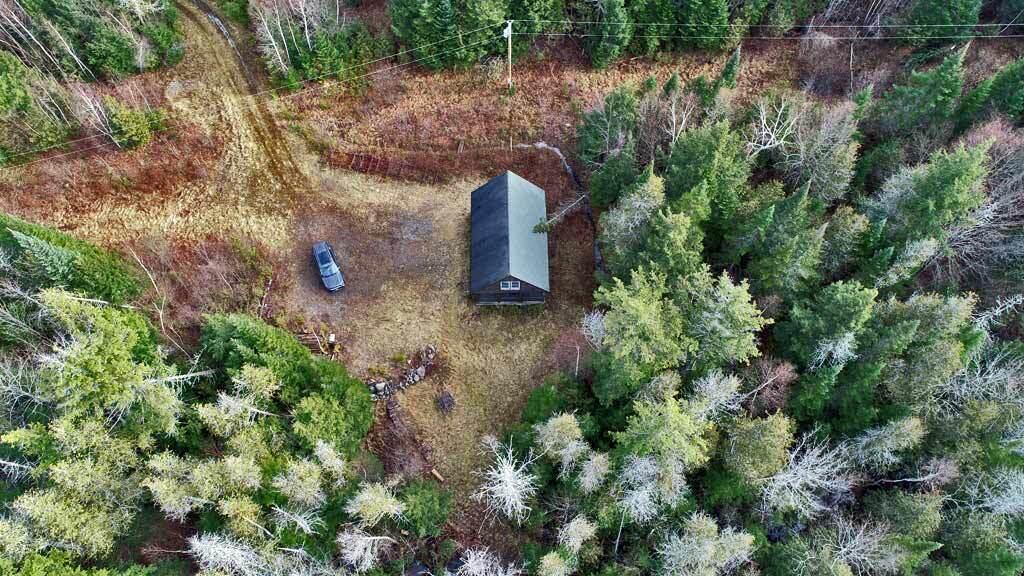 60-68 Lower Lake Road Danforth, ME 04424 - Photo 49 of 72 aerial-drone-log-cabin