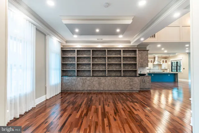 a view of a living room with a large window