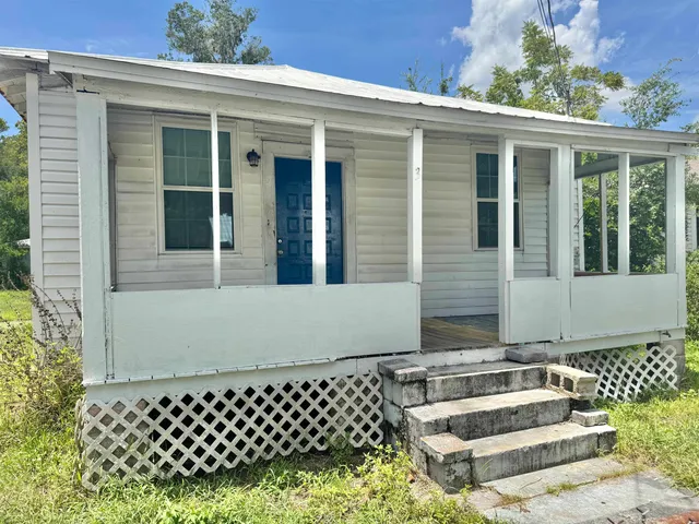 a front view of a house