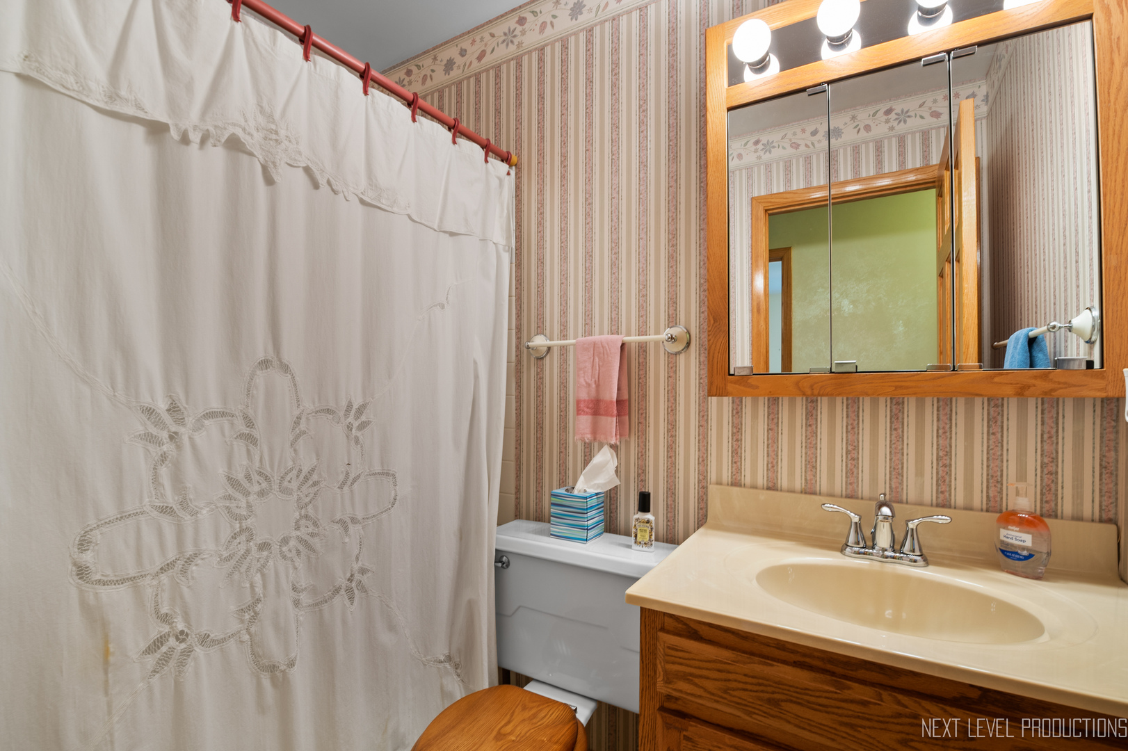 38 Sherwick Road Oswego, IL 60543 - Photo 19 of 25 a bathroom with a sink and a mirror