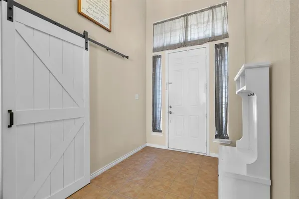 a view of an front door