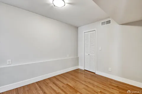 a view of a car in garage