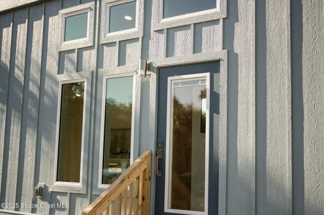 a view of a balcony of a house