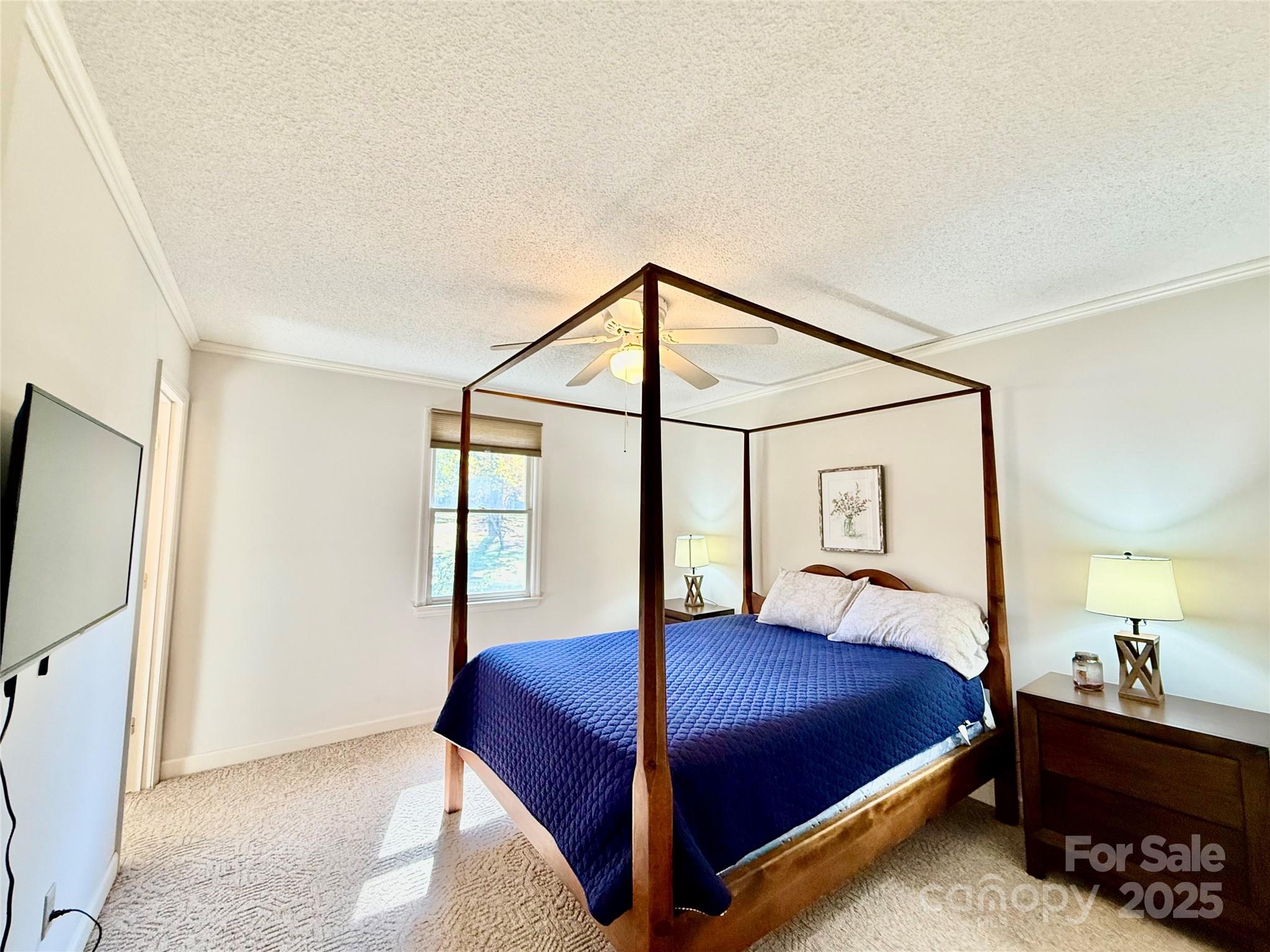 2178 Duck Cove Road Camden, SC 29020 - Photo 13 of 38 a bedroom with a bed and a flat tv screen on the dresser