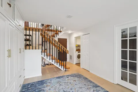 a view of entryway with stairs