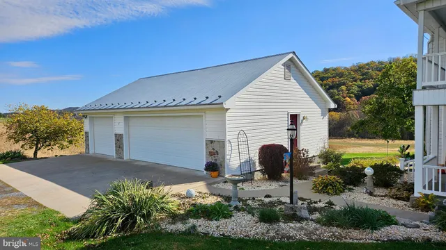 a view of a pathway both side of yard