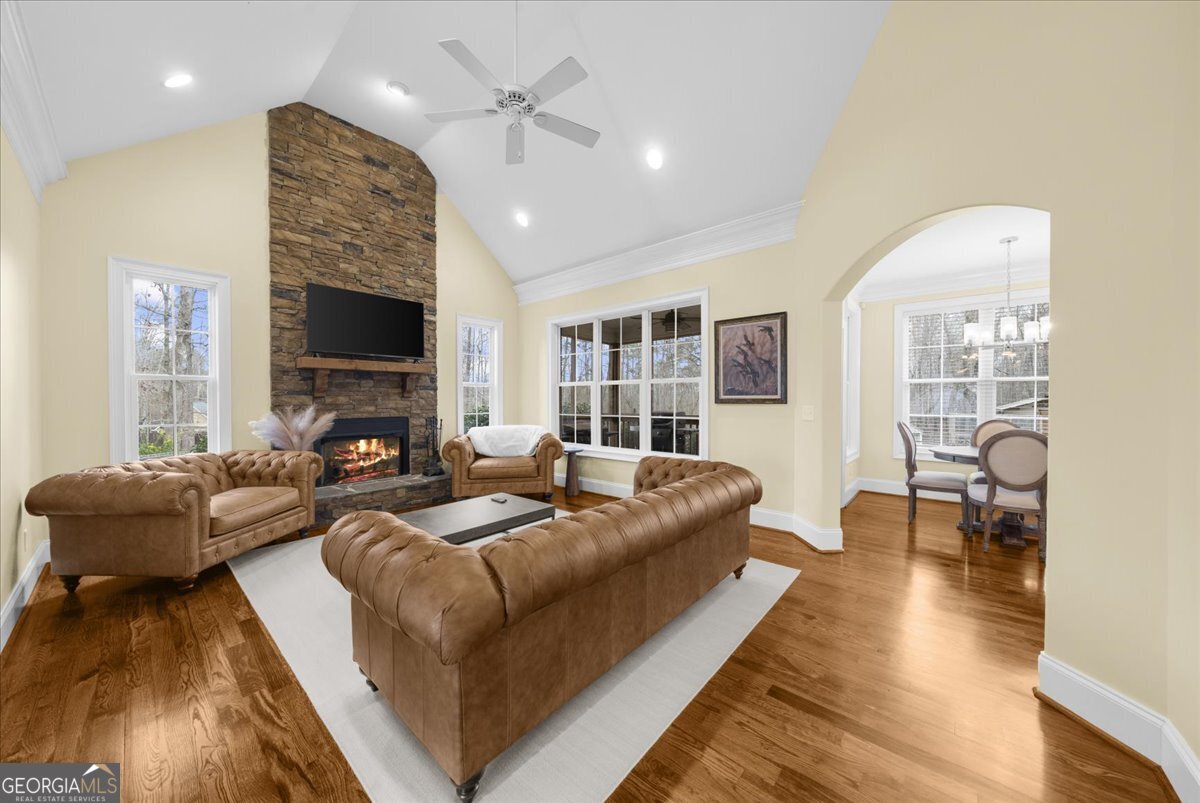 39 Fieldstone Drive Northeast Rome, GA 30161 - Photo 12 of 56 a living room with furniture and a fireplace