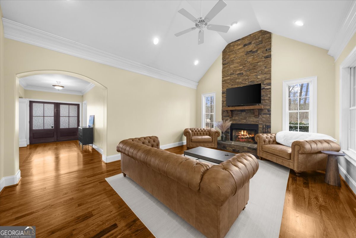 39 Fieldstone Drive Northeast Rome, GA 30161 - Photo 14 of 56 a living room with furniture and a fireplace