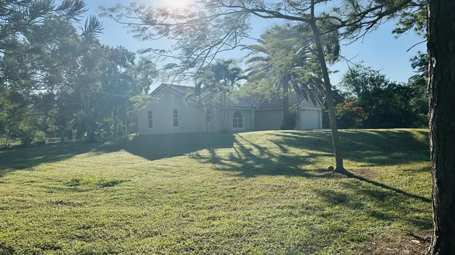a backyard of a house