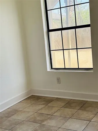 a bathroom with a window