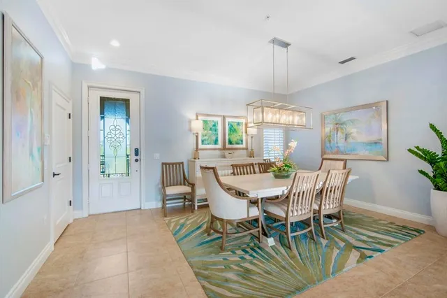 a view of a lake with a mountain in the background
