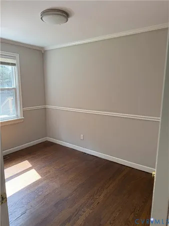 an empty room with a workbench